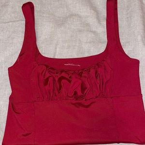 Red Crop Top Tank Top